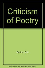 Criticism of Poetry