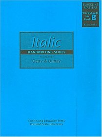 Getty-Dubay Italic Handwriting Series Blackline Masters Worksheets for Book B