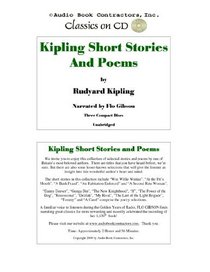 Kipling Short Stories and Poems (Classic Books on CD Collection) [UNABRIDGED] (Classic Books on Cds Collection)