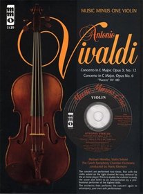 Music Minus One Violin: Vivaldi Violin Concerto in E major, op. 3, no. 12, RV265; Violin Concerto in C major, op. 8, no.6, RV180 'II Piacere' (Book & CD)