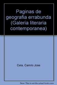 Paginas de geografia errabunda (Galeria literaria contemporanea) (Spanish Edition)