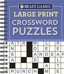 Brain Games Large Print Crossword Puzzles (Purple)