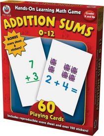 Hands-On Learning Addition Sums 0-12 Card Game (Hands-On Learning Card Games)
