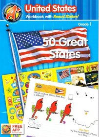 United States Workbook with Reward Stickers! and Free App, Grade 1 (A+ Let's Grow Smart!)