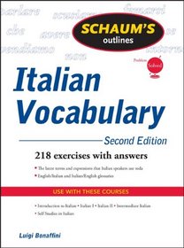 Schaum's Outline of Italian Vocabulary, Second Edition (Schaum's Outline Series)