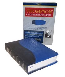 Thompson Chain Reference Bible (KJV, Handy Size, 2-color Blue/Navy Deluxe Kirvella Material, Red Letter)
