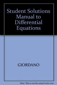 Student Solutions Manual to Differential Equations