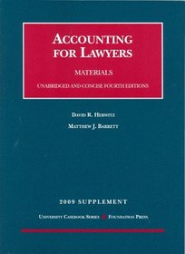 Accounting for Lawyers, 4th Edition, 2009 Supplement (University Casebook)