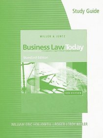 Study Guide for Miller/Jentz's Business Law Today, Standard Edition