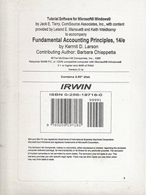 Tutorial Software for Microsoft Windows to Accompany Fundamental Accounting Principles, 14 Edition