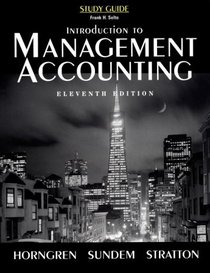 Introduction to Management Accounting: Study Guide