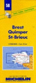 Michelin Brest/Quimper/St. Brieuc, France Map No. 58 (Michelin Maps & Atlases)