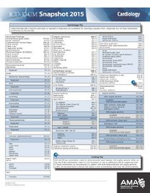 ICD-10-CM 2015 Snapshot Card - Cardiology