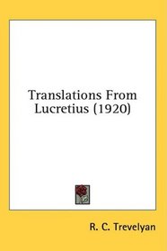 Translations From Lucretius (1920)