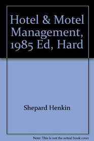 Hotel & Motel Management, 1985 Ed, Hard