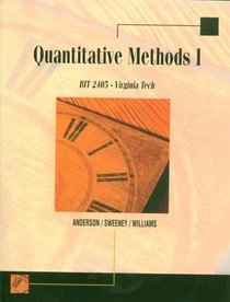 Quantitative Methods I BIT 2405 Virginia Tech
