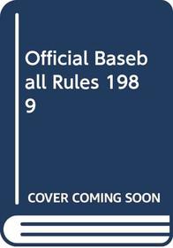 Official Baseball Rules 1989