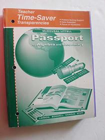 Teacher Time-Saver Transparencies Passport to Algebra and Geometry