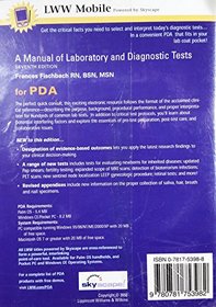 Manual of Laboratory and Diagnostic Tests, Seventh Edition, for PDA: Powered by Skyscape, Inc.