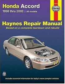 Haynes Honda Accord 1998 thru 2002 (Hayne's Automotive Repair Manual)