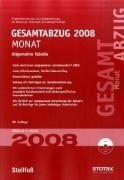 Gesamtabzugs-Tabelle 2008 Monat