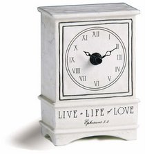 Live a Life of Love Crackle Ceramic Standing Clock