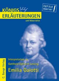 Knigs Erluterungen und Materialien, Bd.16, Emilia Galotti