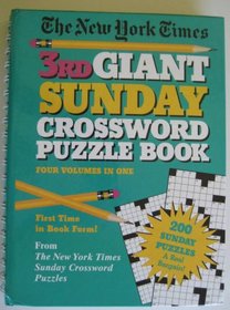 The New York Times Third Giant Sunday Crossword Puzzle Book