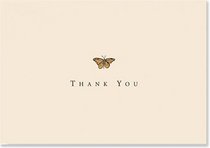 Gold Butterfly Thank You Notes (Stationery, Note Cards) (Note Card Series)