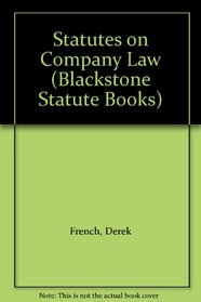 Blackstone's Statutes on Company Law 2001/2002 (Blackstone's Statute Books)
