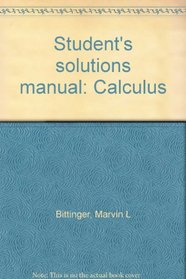 Student's solutions manual: Calculus