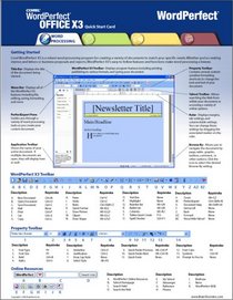 Corel WordPerfect X3 Quick Reference Card - Handy Durable Tri-Fold Corel Word Perfect X3 Tips & Tricks Guide. 6 Total Pages. Stores Easily. Ultimate Reference for Shortcuts, Tips & Cheats for Corel Word Perfect Word Processor X3 (Software Quick Reference 