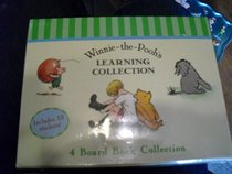 Winnie-The-Pooh Learning Collection 4 Board Books in Box set, Includes 10 stickers