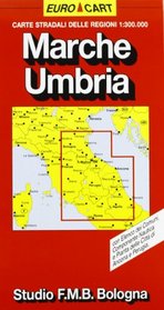 Carte stradali delle regioni 1:300.000: Con elenco dei comuni, componente nautica e pianta delle citta di Ancona e Perugia (Euro-Cart) (Italian Edition)