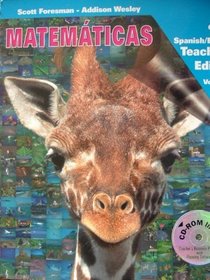 MATEMATICAS Grade 1 Teacher's Edition Spanish/English Volume 1 with CD-ROM