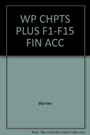 Working Papers Plus Chapters F1-F15: Financial and Managerial Accounting