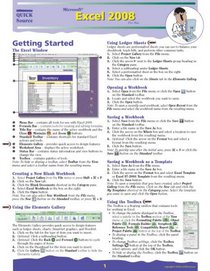 Microsoft Excel 2008 for Mac Quick Source Guide
