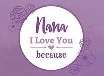 Nana I Love You Because: Prompted Fill In Blank I Love You Book for Nana; Gift Book for Nana; Things I Love About You Book for Grandmothers, Nana ... Gifts (I Love You Because Book) (Volume 13)