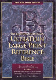 The Holy Bible New King James Version: Ultrathin Large Print Reference Edition Burgundy Bonded Leather (King James Version)