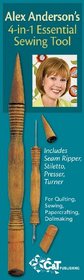 Alex Anderson's 4-in-1 Essential Sewing Tool: Includes Seam Ripper, Stiletto, Presser, and Turner