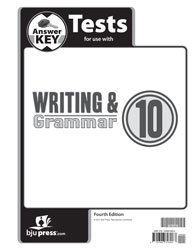 BJU - Writing & Grammar 10 Tests Answer Key - 4th Edition