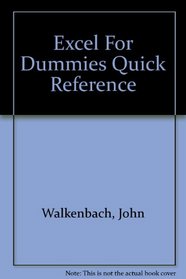 Excel for Dummies Quick Reference
