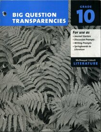 McDougal Littell Literature Big Question Transparencies Grade 10 (Paperback)