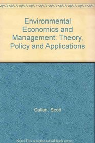 Environmental Economics and Management: Theory, Policy and Applications