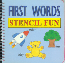 First Words, Stencil Fun (Spiral-bound Board Book)