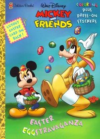 Mickey and Friends Coloring and Press-On Stickers Book: Easter Eggstravaganza (Mickey & Friends)