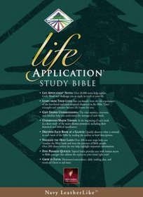 Life Application Study Bible: New Living Translation Navy Leatherlike