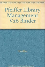 Pfeiffer Library Management V26 Binder
