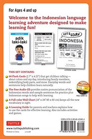 Let's Learn Indonesian Kit: A Complete Language Learning Kit for Kids (64 Flashcards, Audio CD, Games & Songs, Learning Guide and Wall Chart)
