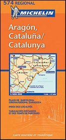 Michelin Road Map No. 574 Aragon - Cataluna (Spain)